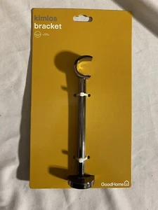 4 X B&Q Kimlos Black Nickel effect Metal Curtain pole bracket L21.8cm D28mm Long - Picture 1 of 4
