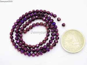 Natural Hematite Gemstone 18 Faceted Bicone Lantern Beads 16'' Metallic Colors