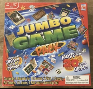 Jumbo Game Pack board game set 20 plus games Puzzle Hangman Checkers NEW UNUSED - Picture 1 of 2