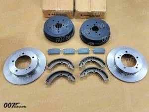 Front Brake Rotors & Pads Rear Drums Shoes 6pc Kit for Suzuki Samurai 1986-1994 - Picture 1 of 4