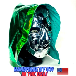 Dr. Doom Wrestling Lucha Libre Kostüm Cosplay Maske Comics Maske grün silber Ebay - Bild 1 von 6