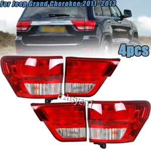 4 PCS Tail Light Rear Brake Lamp Outside For Jeep Grand Cherokee 2011- 2013 - Picture 1 of 19