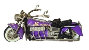 Hot Wheels Racing NASCAR Thunder Rides #14 Purple Harrah's Motorcycle 55729 - Picture 1 of 5