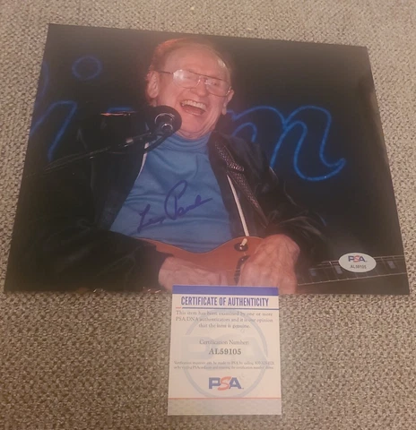 LES PAUL SIGNED 8X10 PHOTO GUITAR ROCK N ROLL PSA/DNA AUTHENTICATED #AL59105 Cover