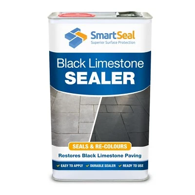SmartSeal Recolour BLACK Limestone Sealer Coloured Patio Sealant (Sample or 5L) - Image 1 of 4