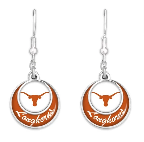 55427 Texas Longhorns Stacked Disk Earrings Cover