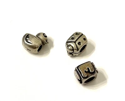 Amore & Baci Italy 925 Sterling Silver 3 Pcs  Bracelet Charm Set - Image 1 of 3