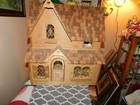 Handmade Wood Dollhouse Full of Vintage Taiwan Furniture Detailed Accessories