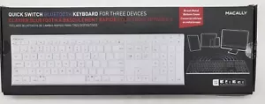 Macally Weiß Kabellose Bluetooth Tastatur für Mac Tastatur iPhone PC Android - Bild 1 von 7