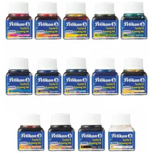 PELIKAN Tusche Zeichentusche im Glas 10ml [14 Farben wählbar] - Bild 1 von 15