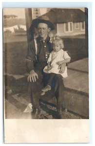 1904-1918 frühes Außenportrait junger Mann und Mädchen Kind - Bild 1 von 2