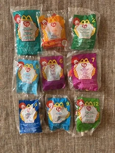 TY TEENIE BEANIE BABIES MCDONALD'S Happy Meal Toy 1999 Set of 9 Misc. Numbers - Picture 1 of 9