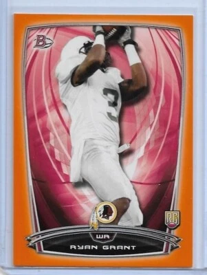 2014 BOWMAN RYAN GRANT ROOKIE CARD RC #29 ~ 001/299 UNIQUE ~ TULANE GREEN WAVE - Image 1 of 2