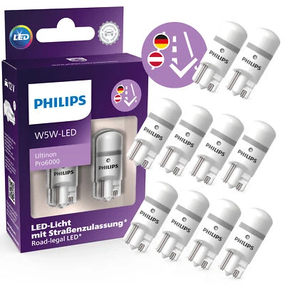 Philips LED Ultinon Pro6000 W 5W mit Straßenzulassung 6000K 1-10Stk. Freie Wahl - Image 1 of 4