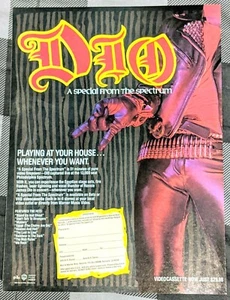 RONNIE JAMES DIO 1985 ESPECIAL DEL ESPECTRO VHS REVISTA ANUNCIO IMPRESO - Imagen 1 de 1