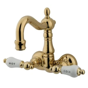 CC1073T2 Vintage Clawfoot Tub Faucet 3-3/8-Inch Center Polished Brass - Picture 1 of 2