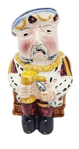 Taza coleccionable Henry VIII Toby pintada a mano Inglaterra corta e hijo - Imagen 1 de 6