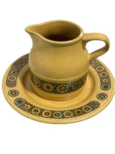 Crema artesanal de horno de colección con platillo Ironstone Bacchus Staffordshire Inglaterra - Imagen 1 de 16