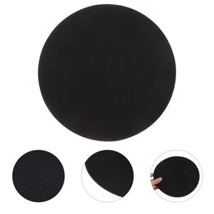Black Mouse Mat Circular Pad Mauspad Computer-mauspad Für Office Rundes - Afbeelding 1 van 12