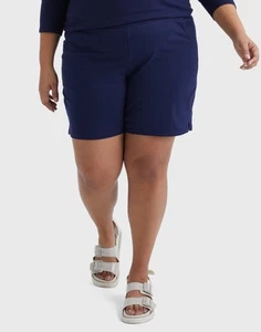 Just My Size Pull-On Women's Shorts Cotton Jersey Plus 7" Inseam Size 1X-5X - Picture 1 of 35