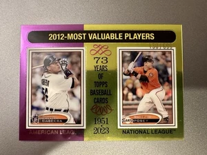 2024 Topps Heritage High Number Miguel Cabrera Buster Posey /699 Chrome 2012 MVP - Bild 1 von 2