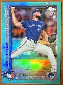ADAM KLOFFENSTEIN RC 2025 Topps Cromo #47 SN 093/299 Teal Refractor Blue Jays - Imagen 1 de 2