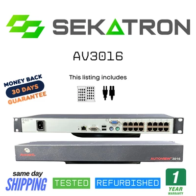 🔀 Avocent AutoView AV3016 | 16-Port KVM Over IP Switch | Getestet | ⚡Schneller Versand - Bild 1 von 2