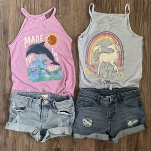 SO Jean Shorts & Tank Tops Size 8 Lot - Picture 1 of 5