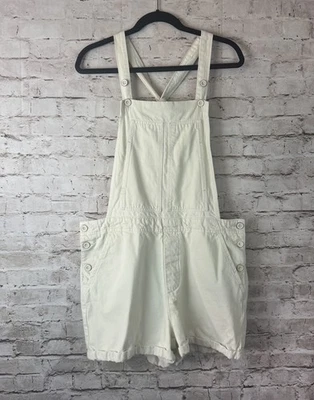 Комбинезон короткий расслабленный Anthropologie Pilcro размер 32 цвет слоновой кости с манжетами регулируемые ремни - Изображение 1 из 4