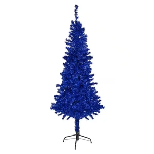 4 Ft. Blue Unlit Tinsel Artificial Christmas Tree - Bild 1 von 12