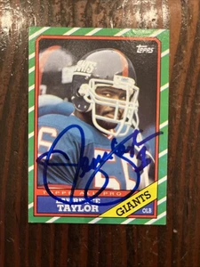 Carta autografata firmata Lawrence Taylor 1986 Topps #151 AUTO Giants AUTENTICA! - Foto 1 di 3
