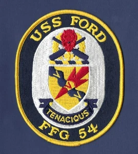USS FORD FFG-54 Guided Missile Frigate Ship's Crest Patch - Picture 1 of 1