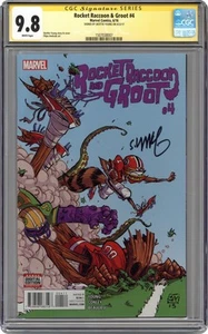 Rocket Raccoon and Groot #4A Young CGC 9.8 SS Skottie Young 2016 1507038007 - Picture 1 of 2