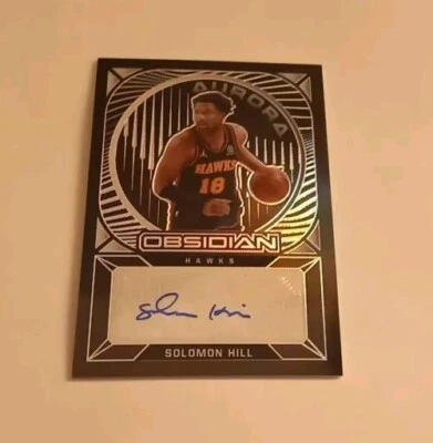 2020-21 Panini Obsidian Autograph SP Solomon Hill 87/99 Atlanta Hawks - Image 1 of 2