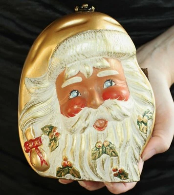 BOLSO CLUTCH TIMMY WOODS HOLLY BERRY DORADO NAVIDAD TALLADO A MANO SANTA CLAUS Foto 1 de 4