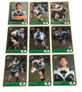 2005 Select NRL Tradition Trading Card Foil Parallel Card Team Set Warriors (9)