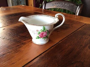 HIRA Ridgewood Fine China  Japan Creamer Vintage Excellent Roses Pink Gold Trim - Picture 1 of 7