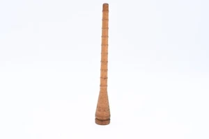 Antique Turned WOODEN SPOOL Beehive Base With Taper Primitive Rustic Decor - Picture 1 of 9