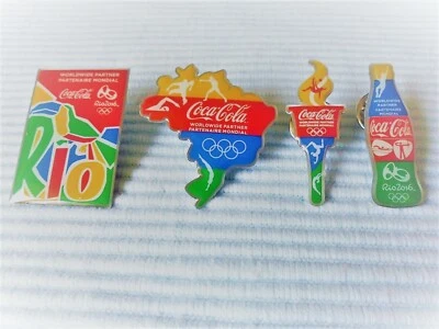 4 COCA COLA OLYMPIA !!! RIO 2016 !!!  PIN SET LIMITED EDTION - Bild 1 von 3