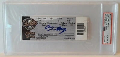 Cody Bellinger Signed Quakes Ticket Stub PSA/DNA Dodgers Baseball MLB MVP - Image 1 of 3