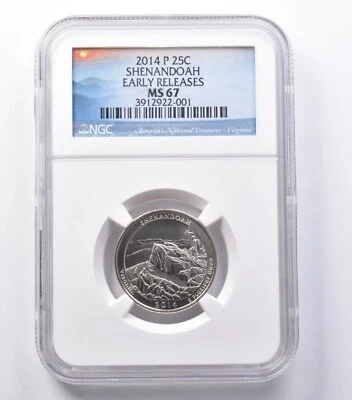 MS67 2014-P Washington Quarter Shenandoah Early Releases NGC *5362 - Image 1 of 3