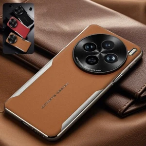 Plating Vegan Leather Back Case For vivo X200 Ultra X300 Pro X200 Pro X200s X100 - Picture 1 of 27