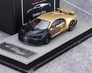 Modellino super sportivo AL HH 1:64 nero oro Chiron auto in resina pressofusa - Foto 1 di 10