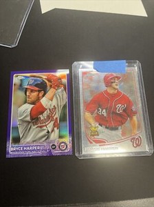 BRYCE HARPER 2015 Topps Chrome #81 Purple Refractor /250 Washington Nationals SP
