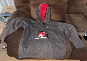 Disney Mickey Mouse Winter Snow Theme Pull-Over Sweatshirt Grey Fleece 22W/24W - Picture 1 of 5