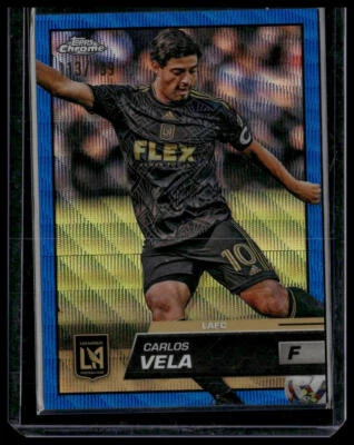 2023 Topps Chrome MLS #69 Carlos Vela Blue Wave Refractor #/199 - Image 1 of 2