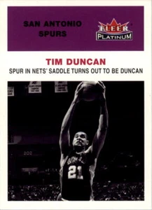 Fleer Platinum #214 2001-02 Tim Duncan HL - casi nuevo-como nuevo - Imagen 1 de 1
