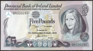 NORTHERN IRELAND 5 POUNDS 1977 P:248a UNC Provincial Bank of Ireland Limited - Picture 1 of 2
