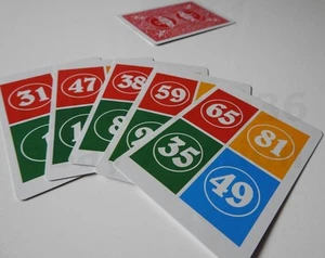 5 TARJETAS MATEMÁTICAS TRUCO MÁGICO LECTURA MENTAL NÚMERO COLOR AÑADIR EFECTO FÁCIL DE HACER - Imagen 1 de 3