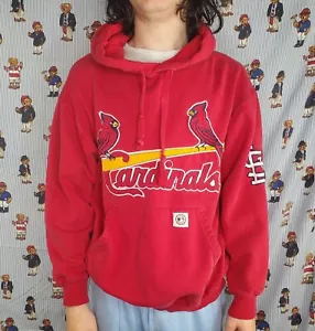 Stitches St. Louis Cardinals roter Hoodie Sweatshirt Small gebraucht, in einwandfreiem Zustand Ärmel und Logos - Bild 1 von 8
